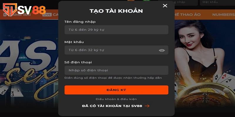SV88 Nhà Cái Sòng Bài Trực Tuyến Uy Tín Nhất Tại Việt Nam Các bước đăng ký đơn giản với yêu cầu chi tiết